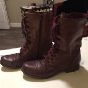 Combat zip boots